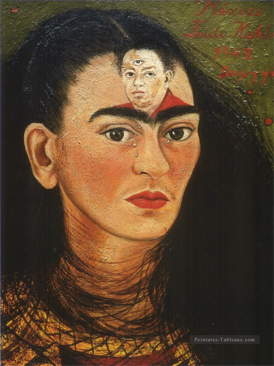Diego et moi le féminisme Frida Kahlo Peintures à l'huile